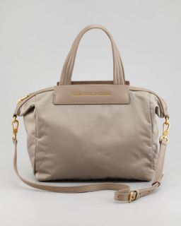 L02CC MARC by Marc Jacobs Jewel of the Nylon Satchel, Silver Fox