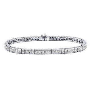  Diamond Tennis Bracelet In 14 Karat White Gold Jewelry 