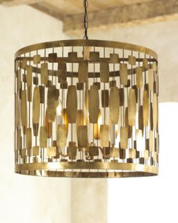 Gold Leaf Chandelier   