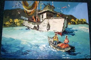 Paul Blaine Henrie Acrylic Painting Sea Boating