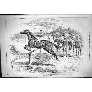 Sporting Dramatic News 1883 Lively Horse Racing Jockey