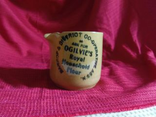 Ogilvie Flour Harrop Kootenays Handled Measuring Cup Medalta Pottery