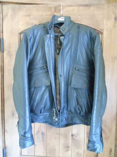 Hein Gericke Concord Leather Motorcycle Jacket Size 36