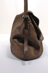 Henry Beguelin Brown Distress Antique Leather Messenger Bag EX Cond