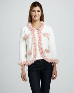 44HS Michael Simon Petal Ruffle Jacket & Shell