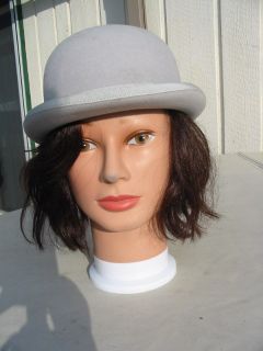 NICE Pre Owned LIGHT GRAY DERBY Saddleseat Hat size 7 REED HILL