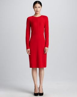 Adrienne Vittadini Long Sleeve Wool Dress, Womens   