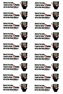 Funny Banned Anti Obama Peel and Stick Address Labels