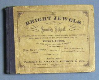 1869 Bright Jewels A Collection of Sunday School Songs