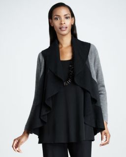 Draped Open Front Cardigan    Draped Open Front Sweater