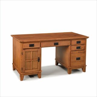 Home Styles Furniture Arts & Crafts Wood Pedestal Cottage Oak Computer