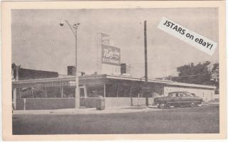 1953 henryetta ok patty ann restaurant advertising card postcard