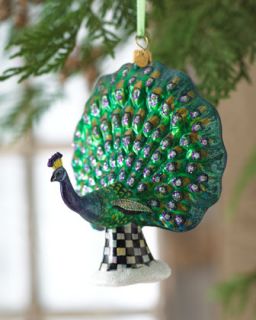 MacKenzie Childs Peacock Ornament   