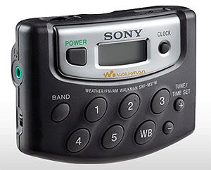Sony SRF M37W Walkman Digital Tuning Weather/FM/AM Stereo Radio (Black