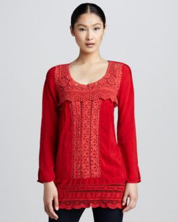 Johnny Was Collection Melinda Crochet Detail Tunic, Womens   Neiman