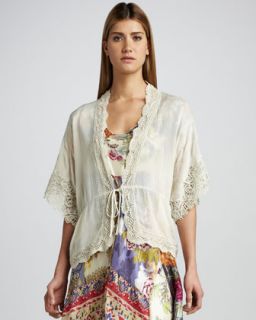 Johnny Was Collection Dominica Lace Tunic & Prissy Silk Scarf   Neiman