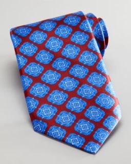 Stefano Ricci Large Medallion Silk Tie, Red/Blue   