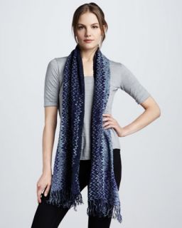  Lightweight Cashmere Square Scarf, Royal   