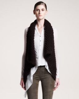 MARC by Marc Jacobs Alice Fur/Knit Vest & Sabina Chunky Cashmere