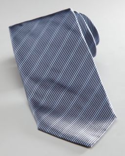 Armani Collezioni Mini Striped Silk Tie, Blue   
