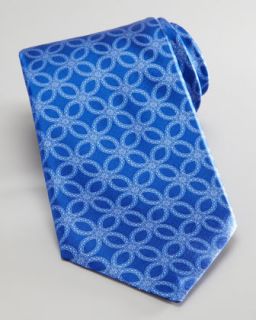 Stefano Ricci Large Floral Tie, Blue   