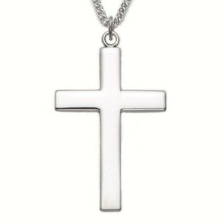 Sterling Silver Cross Necklace with Our Father Lords Prayer on back of