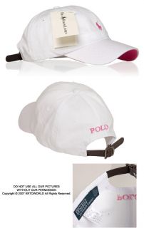 Polo Casual Outdoor Golf Sport Ball Classic Cap Hat White/Pink