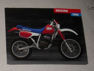 1988 Honda XR250R Motorcycle Dealer Brochure Catalog
