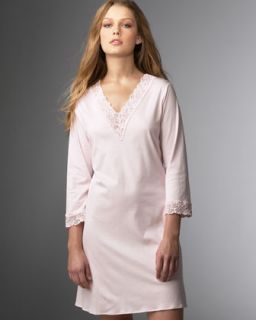 Hanro Lace Trim Nightshirt, Pink or White   