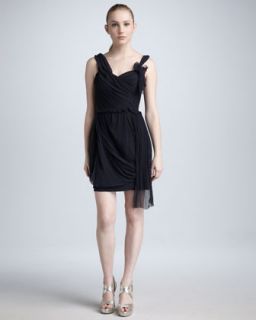 T4NSP Vera Wang Lavender Asymmetric Chiffon Dress