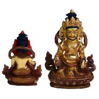 Tibetan Padmasambhava Handmade Buddha Statue, 4 Inches