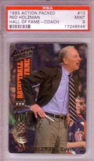 red holzman 1993 action packed hall of fame psa 9
