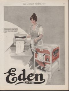 1919 Eden Washing Machine Appliance Clothing Wringer Ad