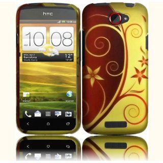 HTC One S Rubberized Design Cover   Elegant Swirl Cell