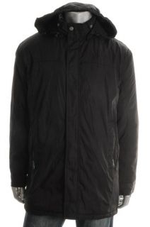 Hawke Co New Black Faux Fur Trim Zip Front Coat XL BHFO