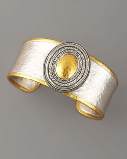 Tai Hammered Silver O Ring Bracelet   