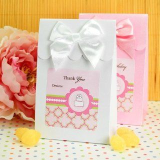 Personalized Pink Cake Themed Candy Bags Health