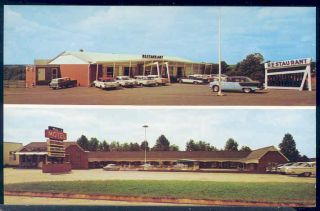NC, Hickory, North Carolina, Mulls Motel, Multi View, 50s Cars, Rowan