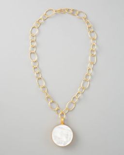 Y114Q Dina Mackney Mother of Pearl Pendant Necklace