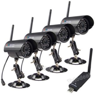  4VIDEO Camera Home Security Surveillance System USB Network DVR