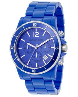 MICHAEL Michael Kors Oversized Acrylic Watch, Blue   