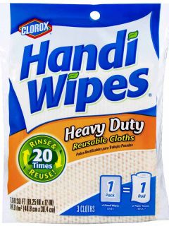 Clorox Heavy Duty Reusable Handi Wipes, 3 Count (Pack of 4