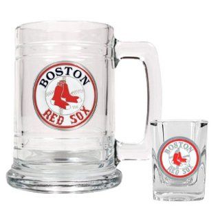 BSS   Boston Red Sox MLB Boilermaker Set   Primary Logo