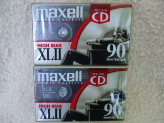 Maxell XLII 90 Minute High Bias Audio Cassette Tapes NEW Sealed