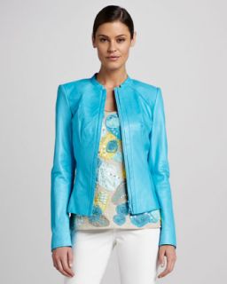 lafayette 148 new york moto leather jacket available in pool $ 998 00