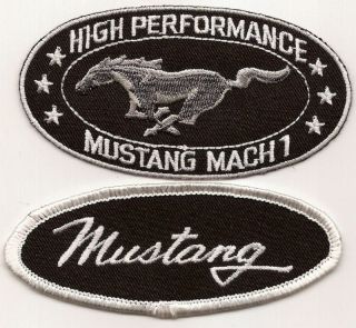 HIGH PERFORMANCE FORD MUSTANG MACH 1 SEW IRON ON PATCHES GT MUSCLE CAR