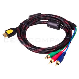 5ft HDMI to 3RCA Male Audio Video Component Convert Cable 1 5M for