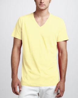 N1VMY Theory Bedros Jersey V Neck Tee, Rame