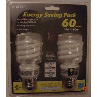 Lite Energy Saving Pack 2 14W Bulbs   (14w  60w)   