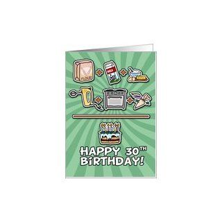 Happy Birthday   cake   30 years old Card Toys & Games